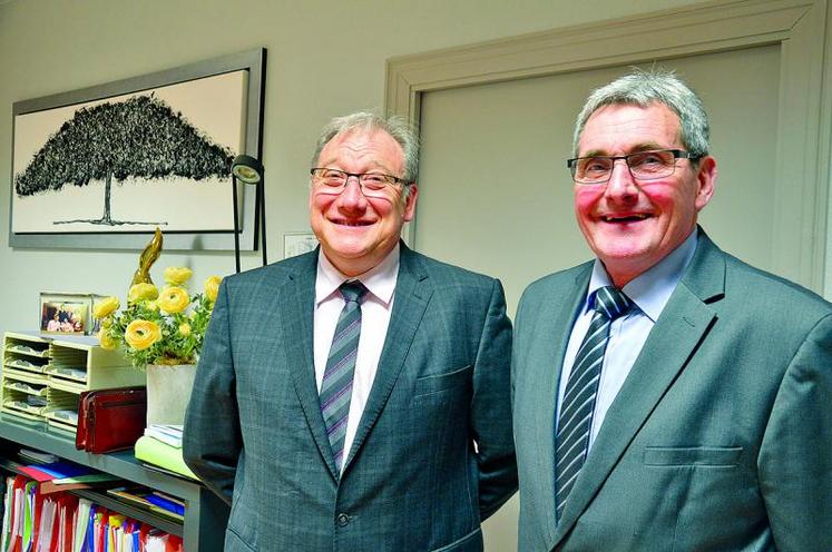 De gauche à droite : Pierre-André Leleu, directeur de la Fédération régionale des Maisons rurales familiales Nord-Picardie, Guy Martel, son président.