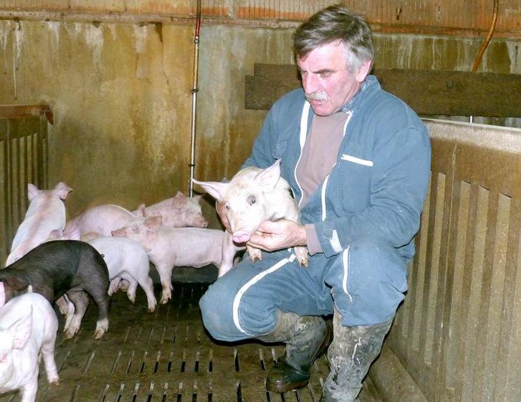 La porcherie de Régis Brunet a une autorisation de 495 places au total. 60 % des porcs sont vendus en circuit court.