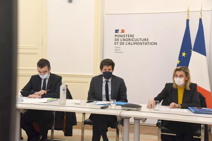 «À un mois de la fin des négociations commerciales, la fermeté est totale  de la part du gouvernement pour la stricte application d’Egalim 2», a assuré Julien Denormandie, le 27 janvier.