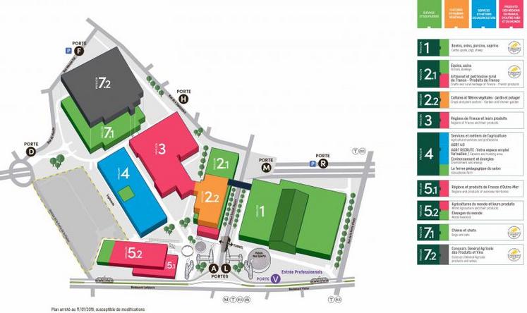 Plan d’accès au Salon international de l’agriculture.