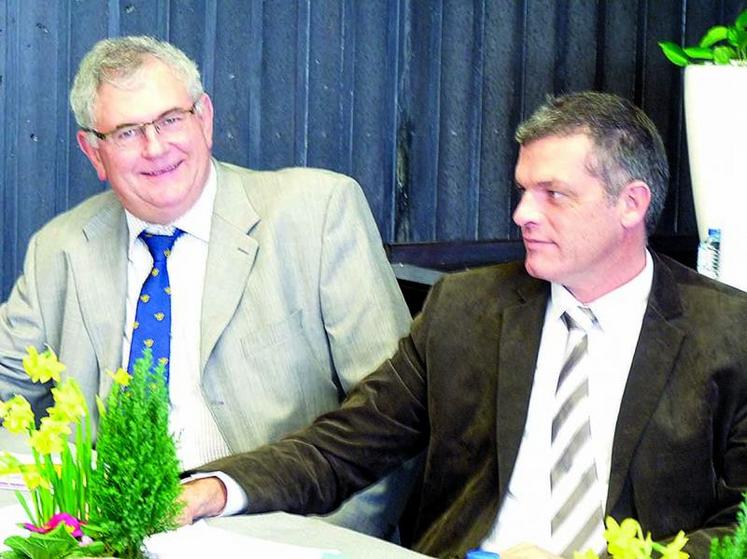 Luc Vermersch, président de la région Nord de Noriap. A sa droite, Patrick Wibail, chef de la région.