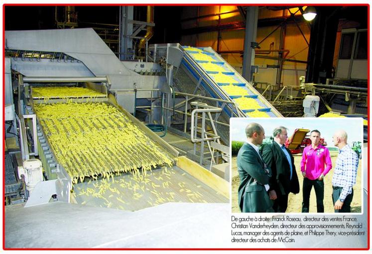 Ligne de production de frites surgelées de l’usine McCain de Harnes.