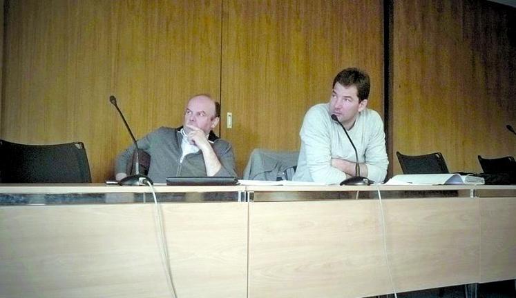 Olivier Faict et Simon Catteau, respectivement président et vice-président de la commission environnement de la FDSEA.