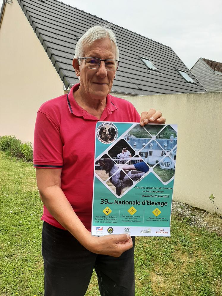 Serge Guilbert est le président du Club des épagneuls de Picardie  et Pont-Audemer qui accueille dans  la Somme dimanche 26 juin la 39e Nationale d’élevage  de ces races. 