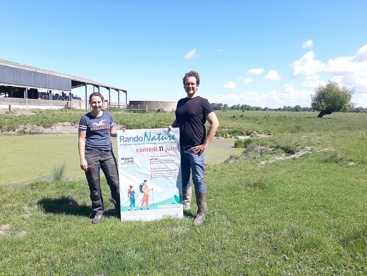 Justine Duhameaux et Alexandre Loye sont voisins et vont accueillir le départ  de la deuxième de la Rando Nature, le 11 juin prochain