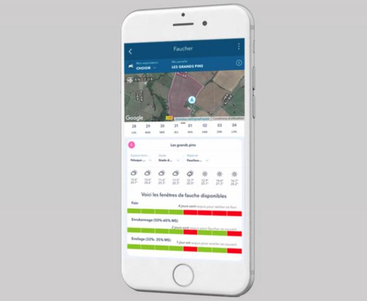 L’application mobile Grassman aidera l’éleveur à piloter sa prairie, du semis à la récolte.