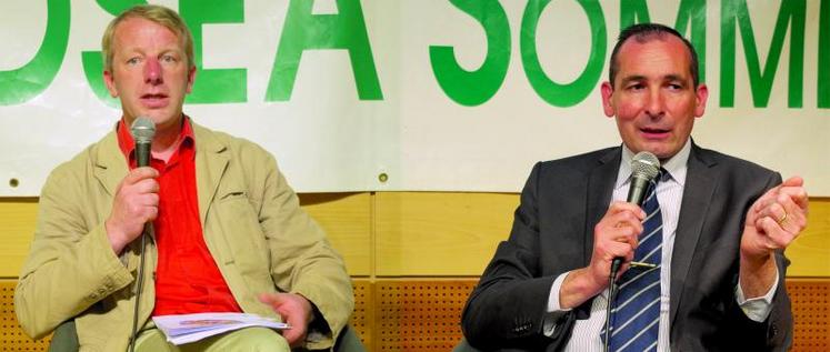 De gauche à droite : Luc Smessaert, président de la Frnbp, et Jean-Luc Chandelier, directeur de Gaec et Sociétés.