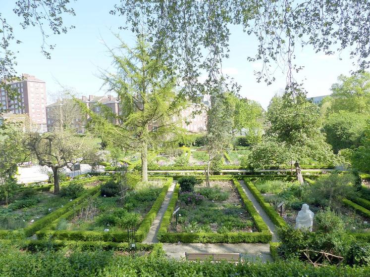 Le jardin de 9 800 m² présente des collections botaniques selon le thème «des plantes, des usages  et des Hommes». 