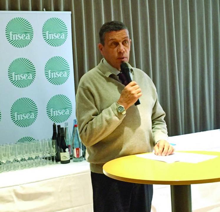 Xavier Beulin lors de la présentation des vœux de la FNSEA, le 5 janvier.