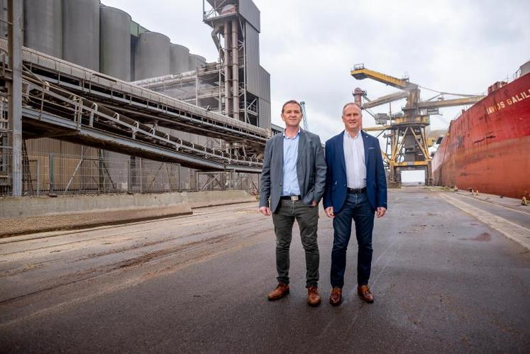 Laurent Bué et Joël Ratel, président et directeur général de Nord Céréales.