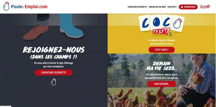 La marque a lancé le site internet www.poule-emploi.com pour présenter son dispositif.