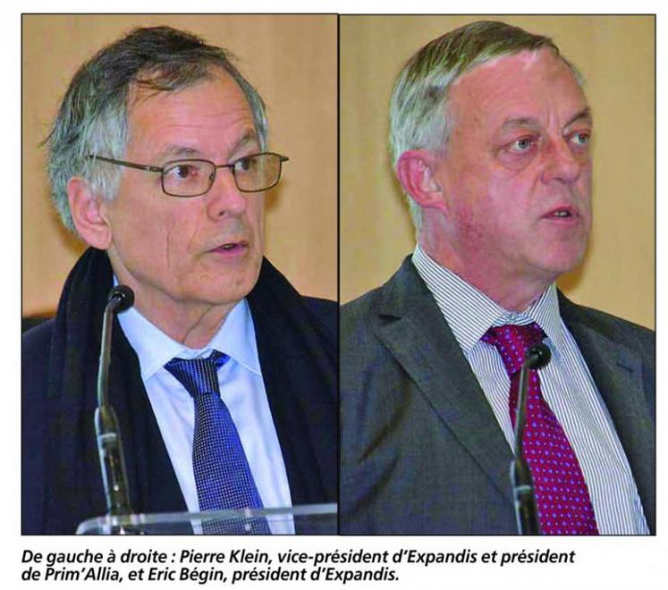 De gauche à droite : Pierre Klein, vice-président d’Expandis et président de Prim’Allia, et Eric Bégin, président d’Expandis.