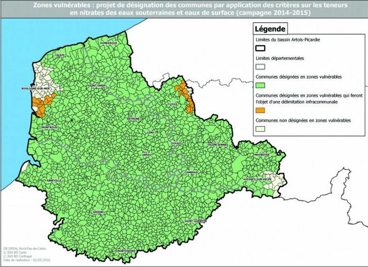 Le projet de délimitation porte sur toute la Somme, à l’exception de la Commune de Cayeux-sur-Mer.