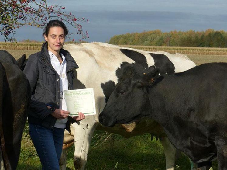 Lucie Godet et ses coéquipiers de l’IUT d’Amiens ont proposé des solutions efficaces d’amélioration du système fourrager du Gaec Godet, à Maizicourt.