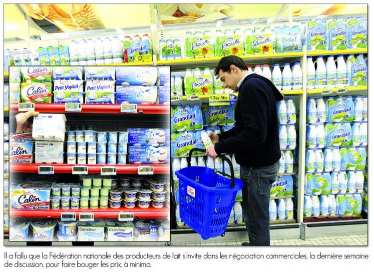 Il a fallu que la Fédération nationale des producteurs de lait s’invite dans les négociation commerciales, la dernière semaine de discussion, pour faire bouger les prix, à minima.