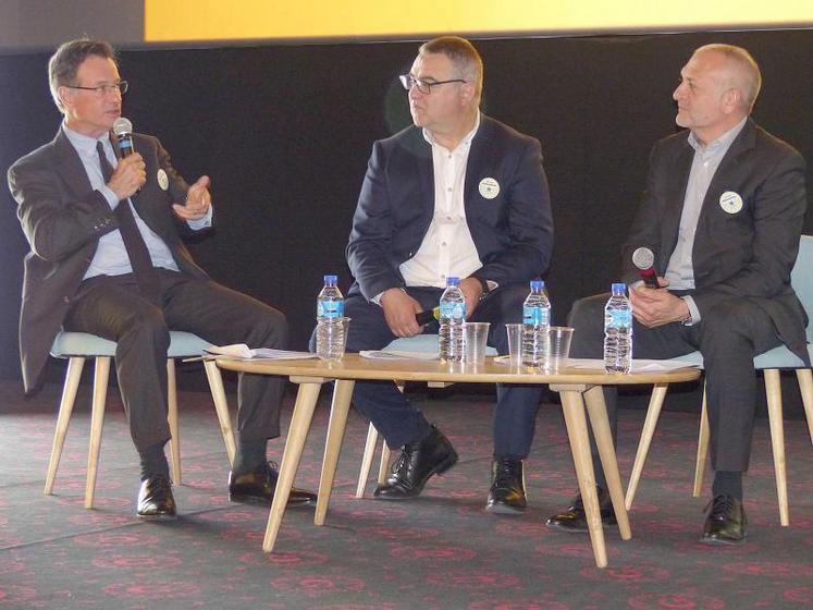 De gauche à droite, Eric Gelpe, directeur général, Christophe Buisset, président de Groupama Somme, et Christian Fraysse, directeur de Groupama Somme, faisaient le point sur les activités. 
