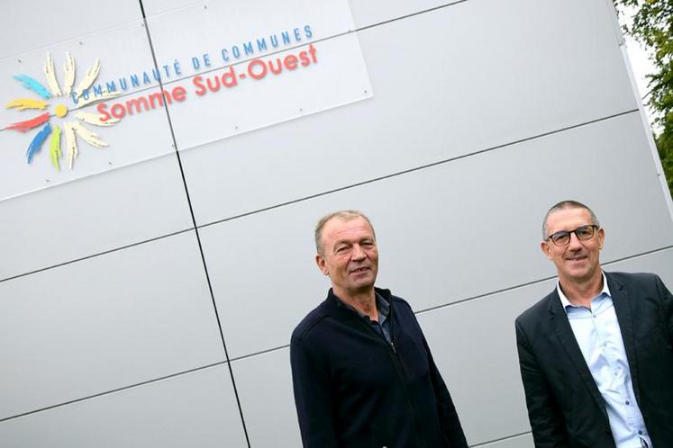 De gauche à droite : Alain Desfosses, président de la CC2SO et François Froidure, chargé de développement économique.