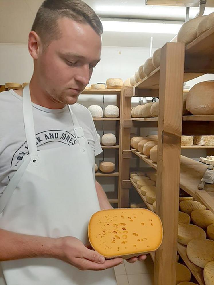 La dernière création fromagère de Tristan Avet est une mimolette baptisée «La Mimolette d'Éplessier», en toute simplicité.