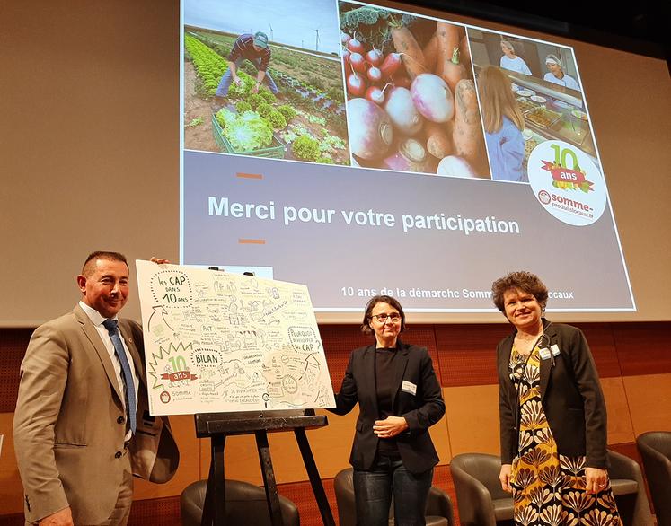Emmanuel Noiret, Yuna Chiffoleau et Françoise Crété ont croisé leur regard  et partagé leurs espoirs pour un développement harmonieux de l’agriculture,  via les circuits courts. Avant de prendre rendez-vous pour de nouveaux projets. 