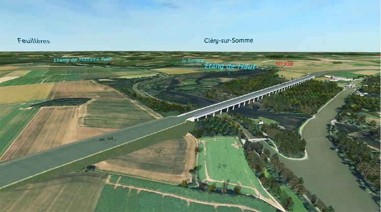 Aujourd’hui montré en 3D, le canal Seine-Nord est sur les rails pour une mise  en service d’ici 2030. Dans la Somme, la Société du Canal Seine-Nord veut faire du pont-canal un ouvrage «emblématique».
