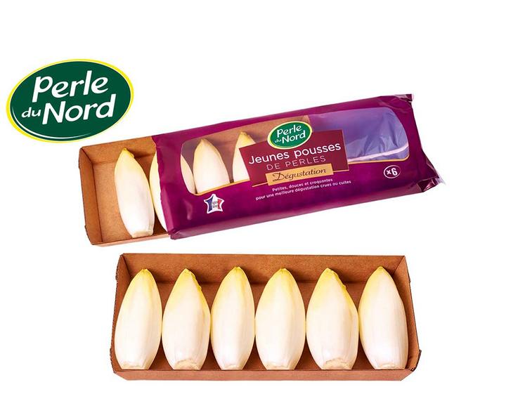 La marque de producteurs Perle du Nord conditionnera ses jeunes pousses  dans une barquette «100 % recyclable en carton» dès le 1er mars.