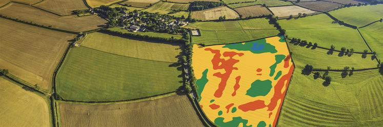 Carte de préconisations : l’outil capitalise des images brutes en entrée et sortie d’hiver directement via des images satellites. Il obtient ainsi une biomasse  et calcul la dose d’azote déjà absorbée.