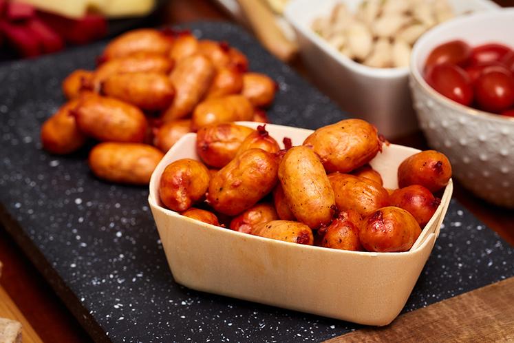 Les mini-saucisses «Apéros du Domaine» sont une nouveauté. 