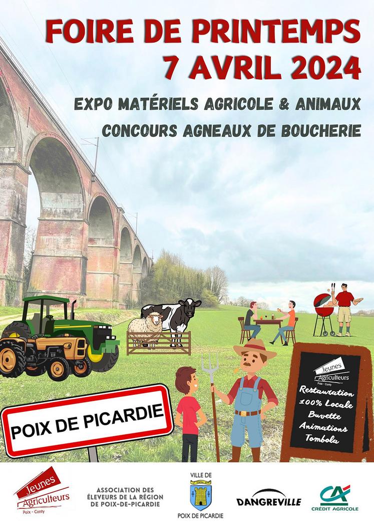 La foire de printemps de Poix, c’est ce dimanche 7 avril, place de la République. 