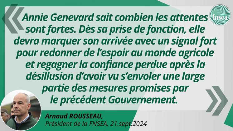 gouvernement réaction FNSEA