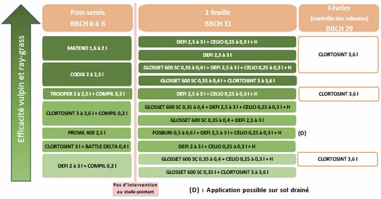 Exemples de programme de désherbage pour situations complexes