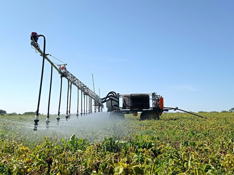 Le robot autonome peut irriguer seul entre 12 et 25 ha par jour.