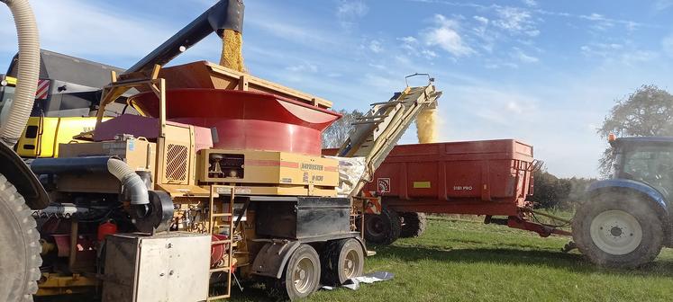 Organisation d’un chantier de récolte maïs pâte humide.