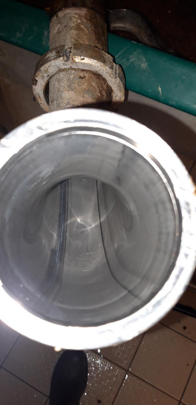 Biofilm dans le lactoduc.