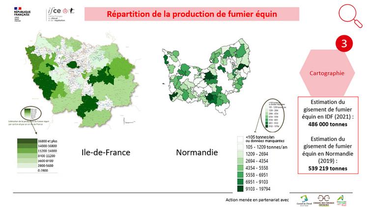 L'Île-de-France bénéficie d'un gisement important en fumier équin.