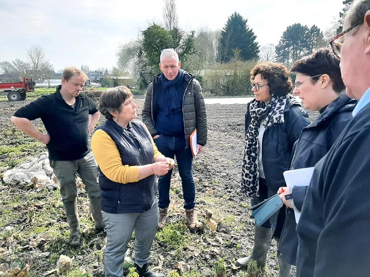 Chez Jérôme et Marie-Hélène Parmentier, certaines parcelles étaient encore  inondées mi-mars. 