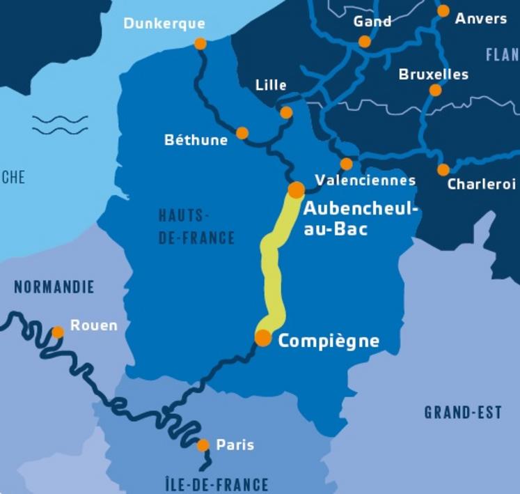 canal Seine nord Europe tracé
