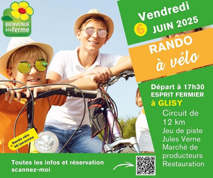 La rando à vélo est organisée par le réseau Bienvenue à la ferme Somme. 