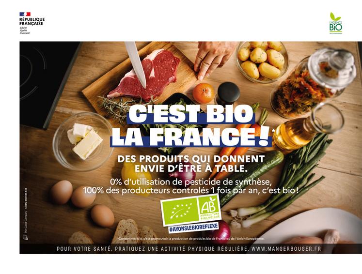 D’après la Fnab, l’annulation du budget 2025 va bloquer tout futur déploiement de la campagne «c’est bio la France».