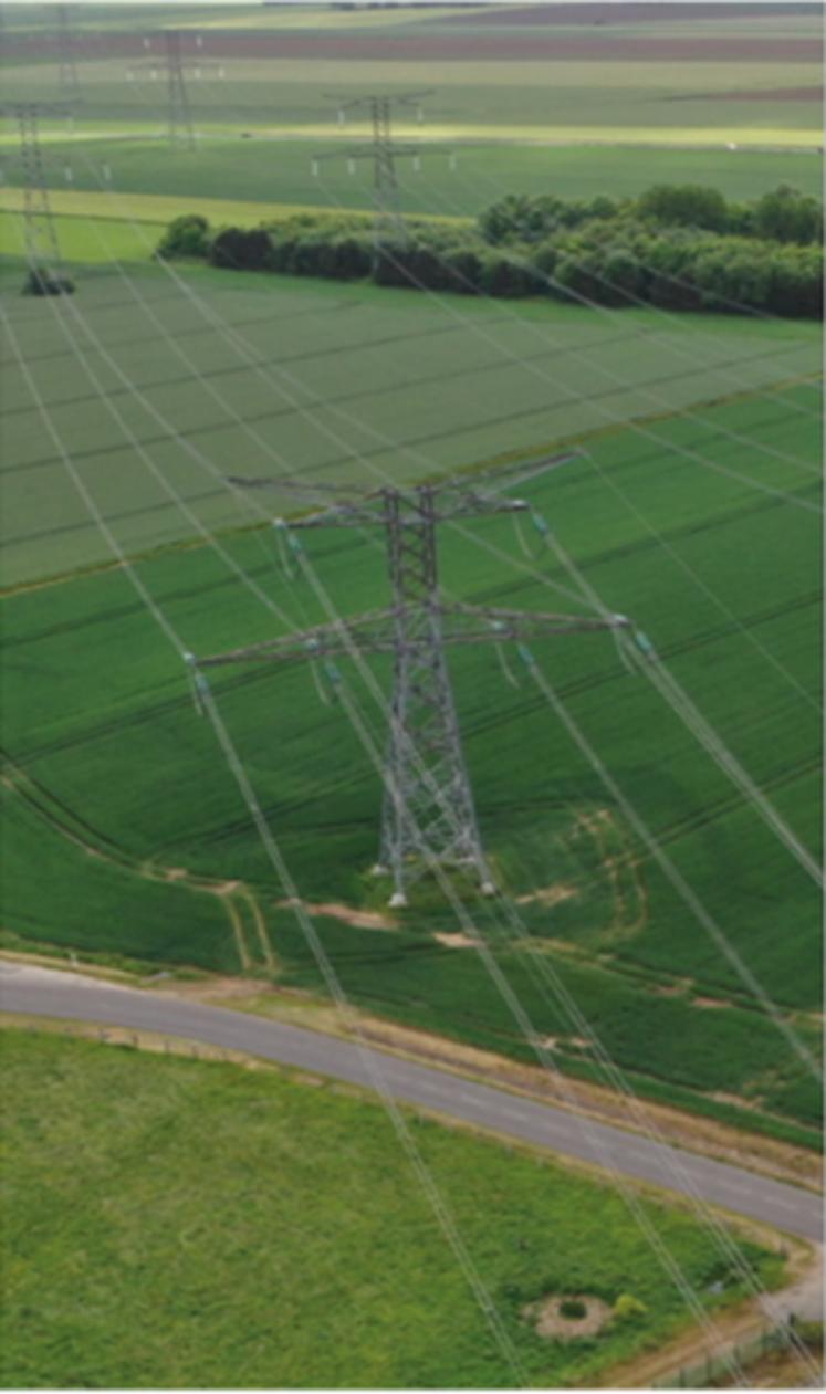 RTE ligne haute tension 400 000 volts