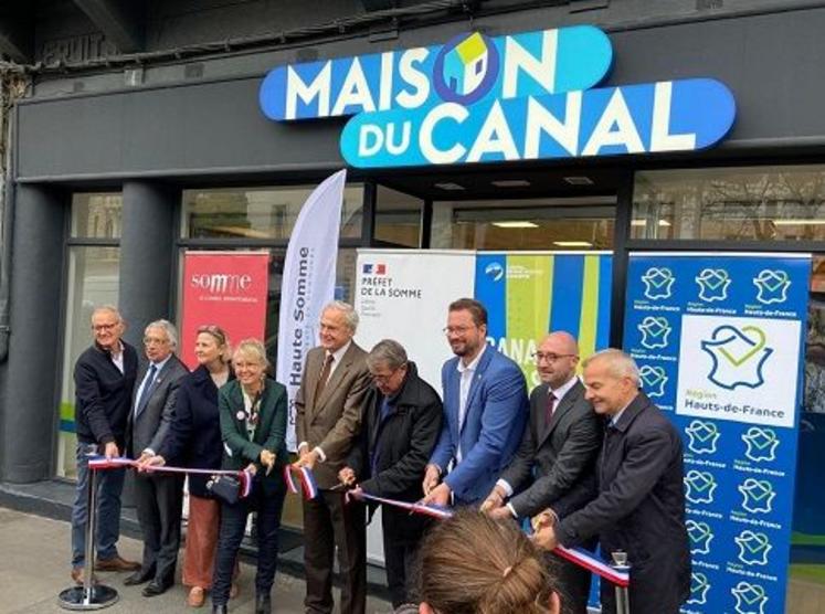 Inauguration de la Maison du Canal Seine Nord à Péronne