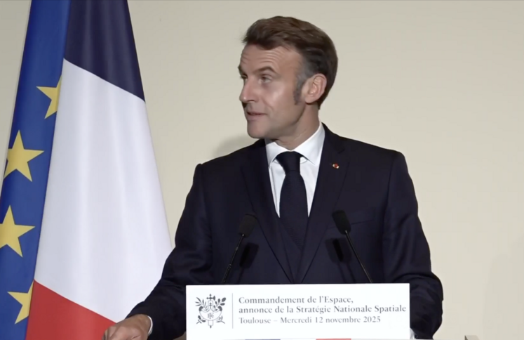 Le président de la République, Emmanuel Macron, le 12 novembre, à Toulouse.