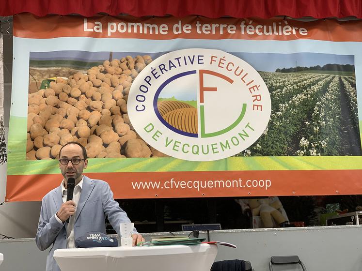 Camille Deraeve, président de la coopérative féculière de Vecquemont : «La balle est dans le camp des dirigeants de Roquette pour faire perdurer l’usine.» 