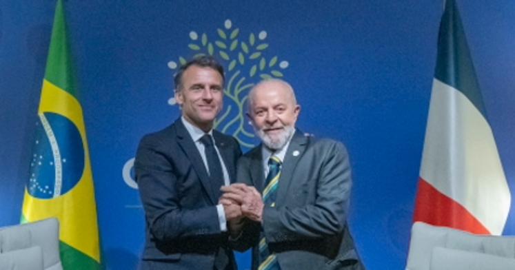 Lula président du Brésil et Emmanuel Macron