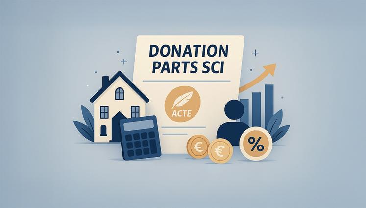 La constitution en amont d’une SCI en numéraire, permet d’optimiser la donation en nue-propriété et de tenir compte des dettes de la société.