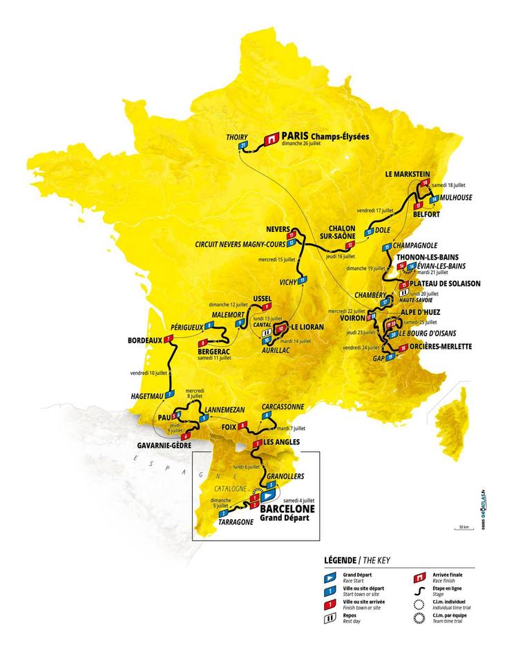 Tour de France parcours