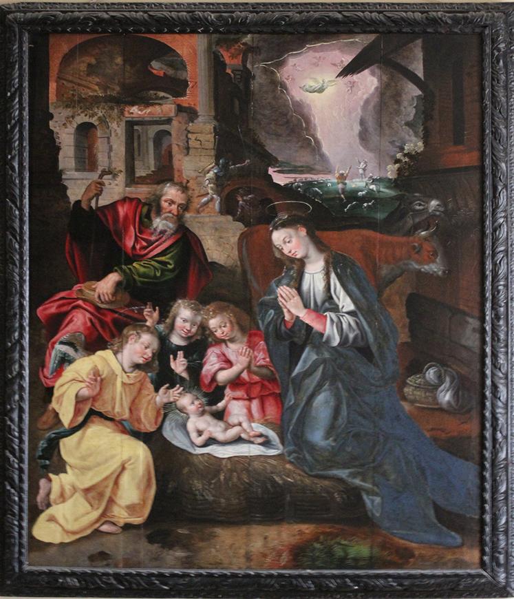 La Nativité, œuvre du XVIe siècle classé au titre des monuments historiques,  provient le l’église de Corbie. 