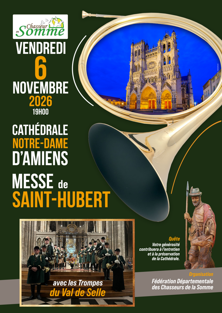 messe de Saint-Hubert cathédrale Amiens