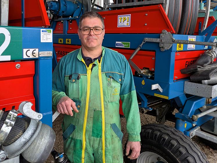 Vincent Chupeau, polyculteur éleveur en Vendée : «Le Raindancer offre  une irrigation de précision avec des canons».