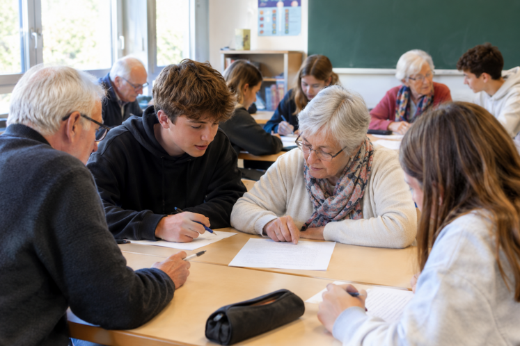 dictée intergénérationnelle Semaine bleue