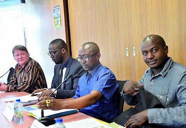 De gauche à droite : Francis Willequet, Mambo Akoun, Julien Zamuangana et Abdoulaye Diakite.